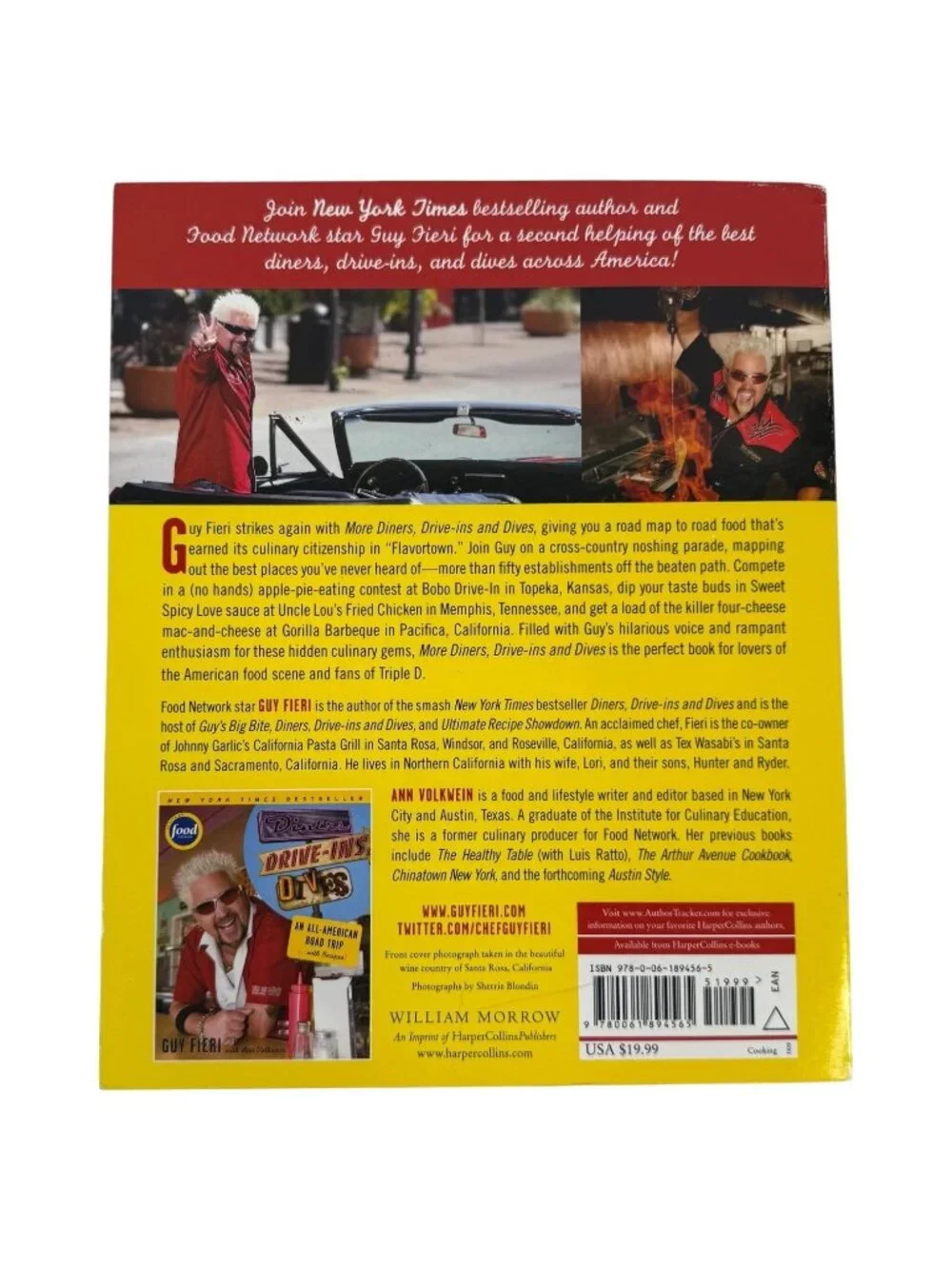 2 Guy Fieri Diners‎ Drive-Ins & Dives Book Set 1 Signed Funky Finds Food Network